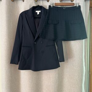 Zara Stripped Skirt Suit Set